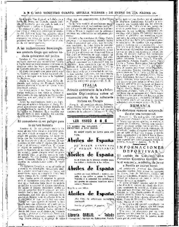 ABC SEVILLA 07-01-1938 página 20