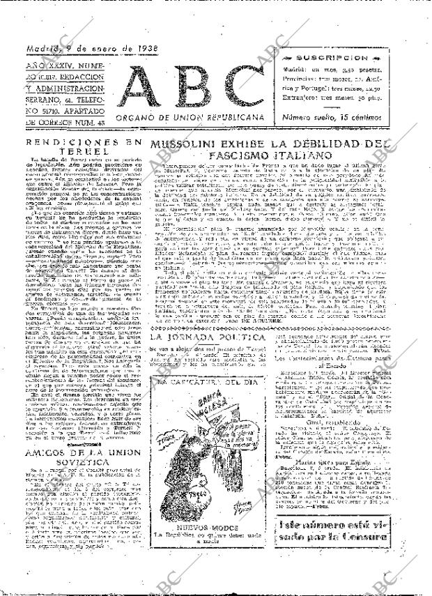ABC MADRID 09-01-1938 página 2