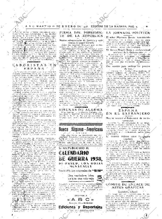 ABC MADRID 11-01-1938 página 6