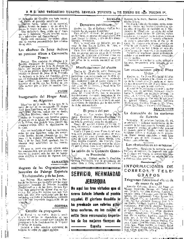 ABC SEVILLA 14-01-1938 página 22