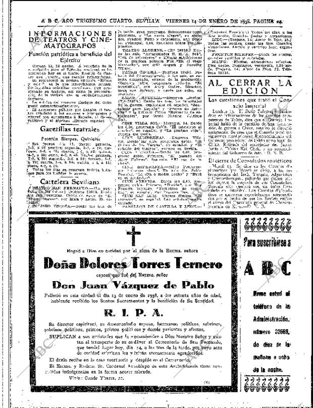 ABC SEVILLA 14-01-1938 página 24