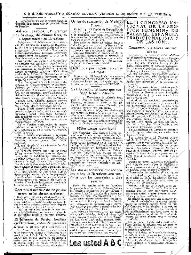 ABC SEVILLA 14-01-1938 página 9