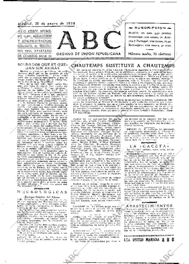 ABC MADRID 20-01-1938 página 2