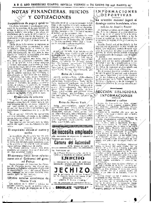 ABC SEVILLA 21-01-1938 página 23