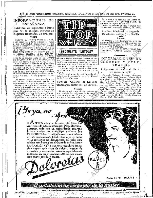 ABC SEVILLA 23-01-1938 página 18