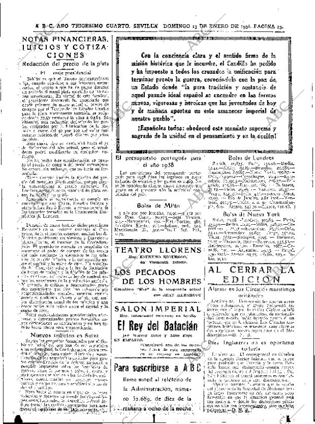 ABC SEVILLA 23-01-1938 página 23