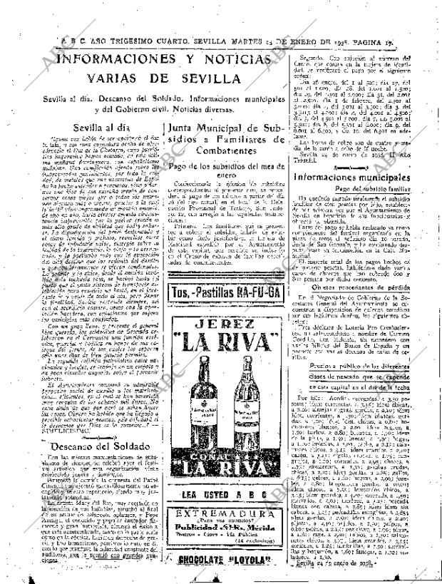 ABC SEVILLA 25-01-1938 página 17