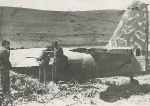 Avión ruso «Katiuska», derribado en las proximidades de Salamanca por los...