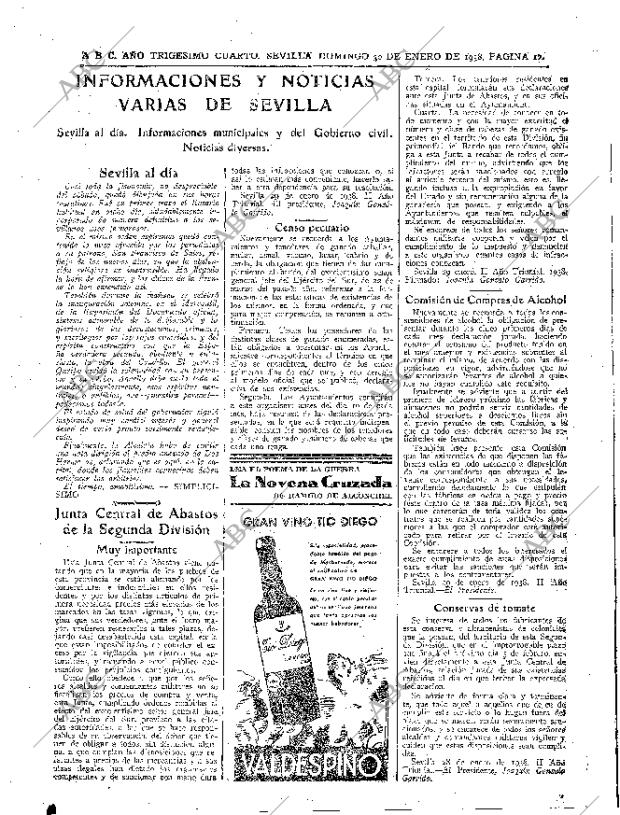 ABC SEVILLA 30-01-1938 página 17