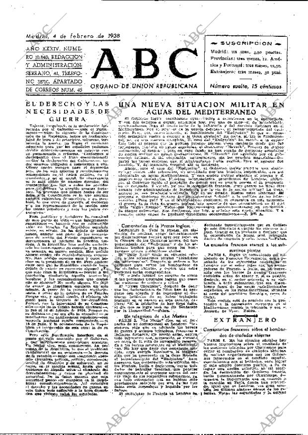 ABC MADRID 04-02-1938 página 2