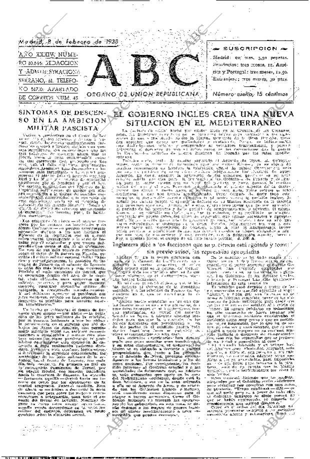 ABC MADRID 08-02-1938 página 2
