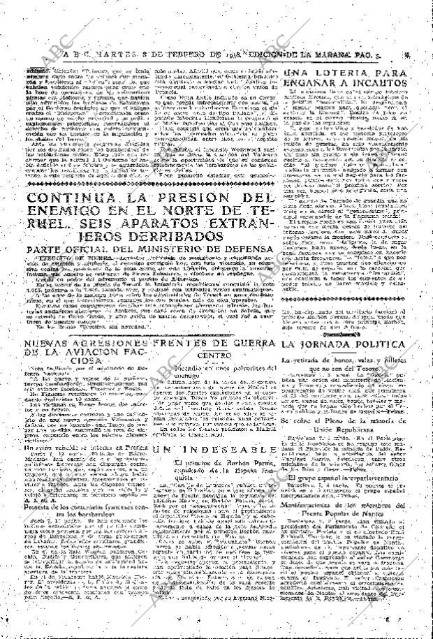 ABC MADRID 08-02-1938 página 3