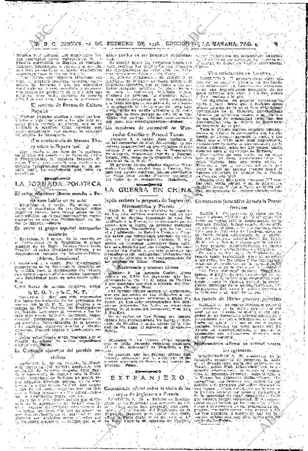 ABC MADRID 10-02-1938 página 4