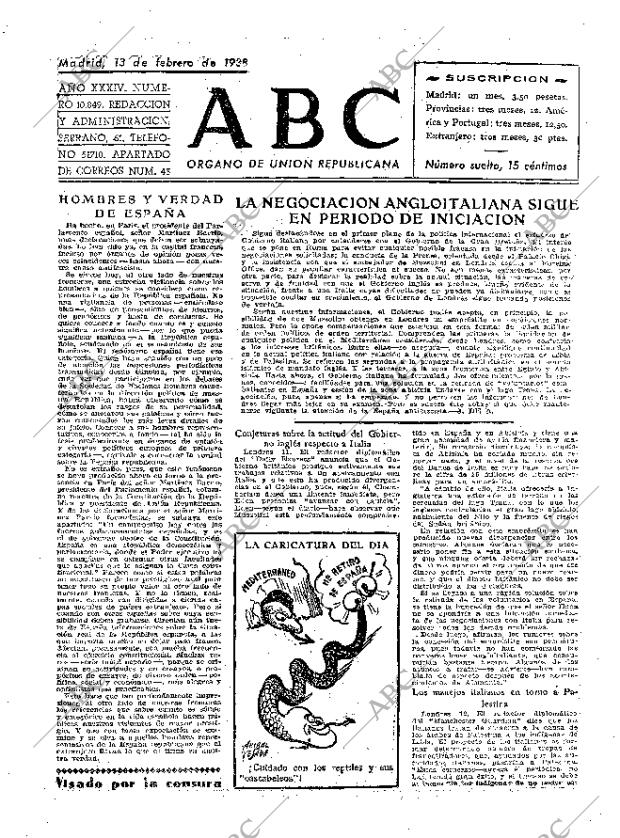 ABC MADRID 13-02-1938 página 2