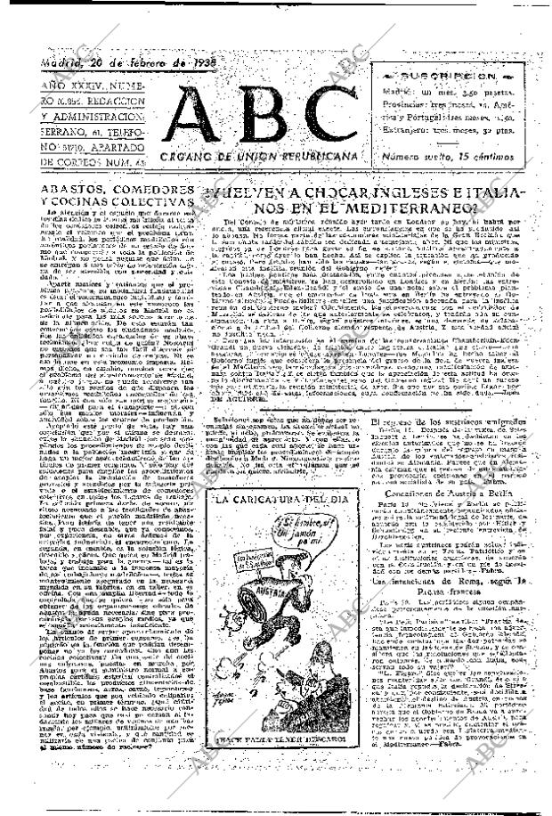 ABC MADRID 20-02-1938 página 2