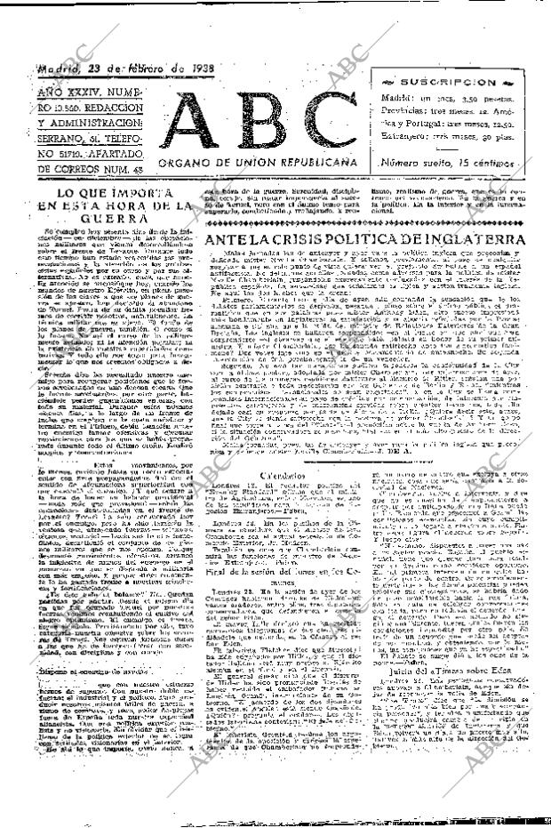 ABC MADRID 23-02-1938 página 2