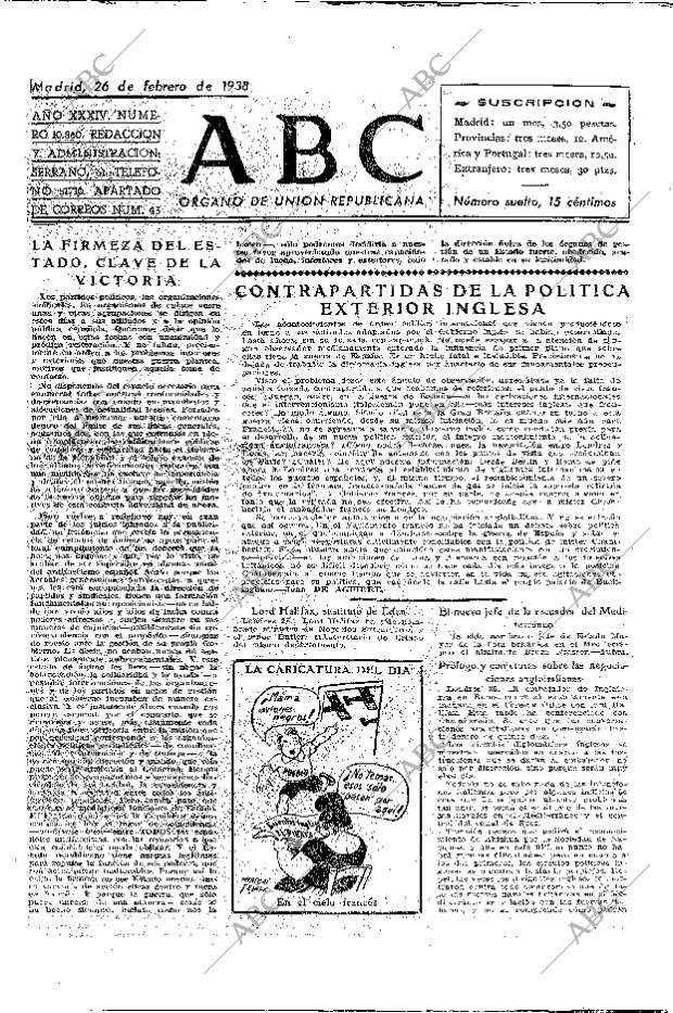 ABC MADRID 26-02-1938 página 2