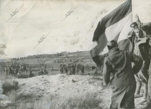 Los soldados de Franco tras la conquista del frente