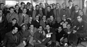 La delegación de las Juventudes Franco-Inglesas, que Trajeron A España una...