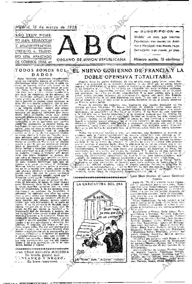 ABC MADRID 15-03-1938 página 2