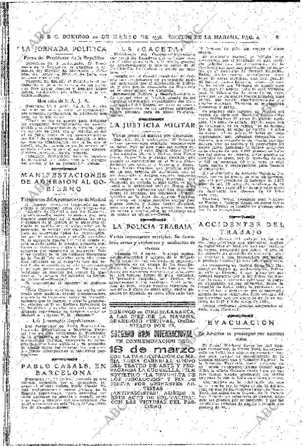 ABC MADRID 20-03-1938 página 4