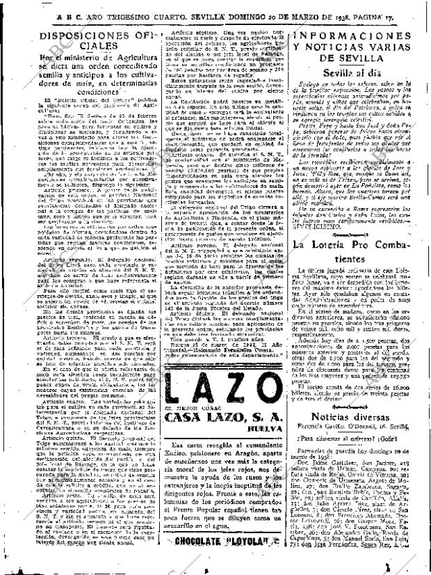 ABC SEVILLA 20-03-1938 página 17