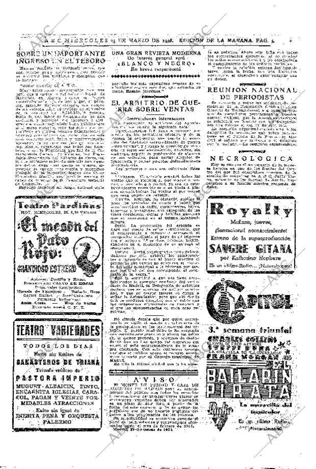 ABC MADRID 23-03-1938 página 5