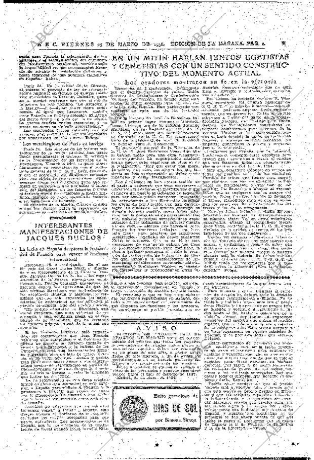 ABC MADRID 25-03-1938 página 4