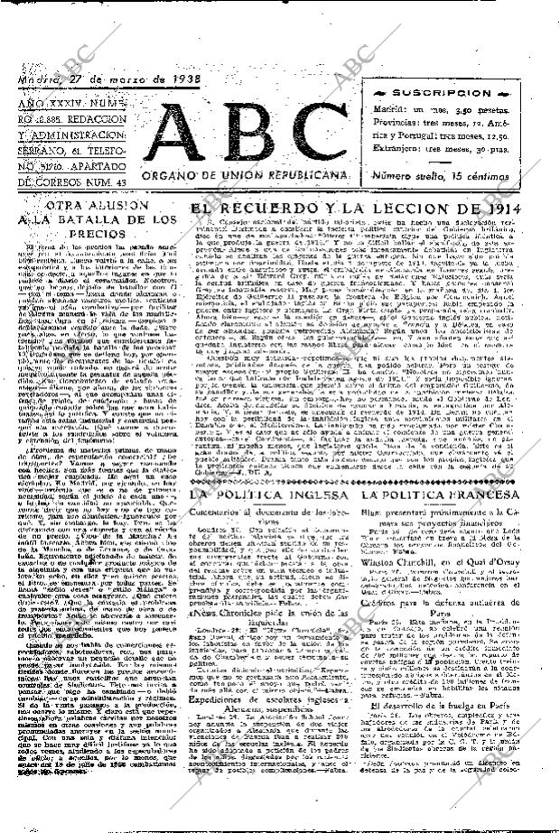 ABC MADRID 27-03-1938 página 2