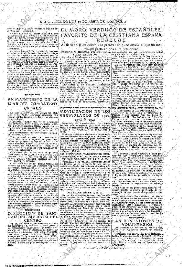 ABC MADRID 13-04-1938 página 4