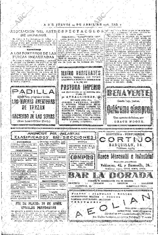 ABC MADRID 14-04-1938 página 7