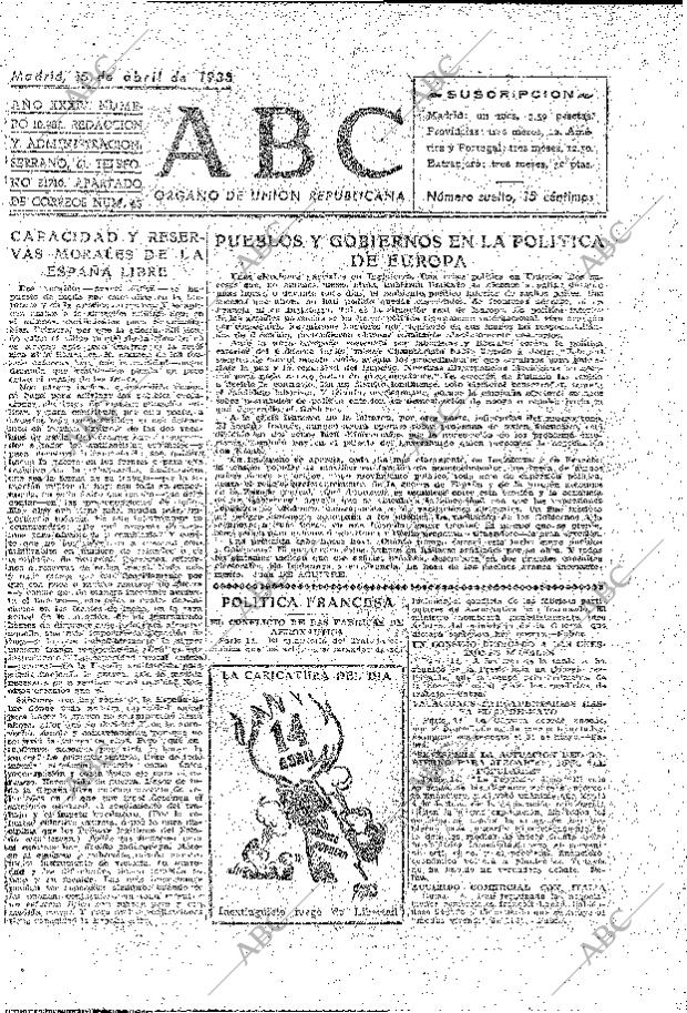 ABC MADRID 15-04-1938 página 2