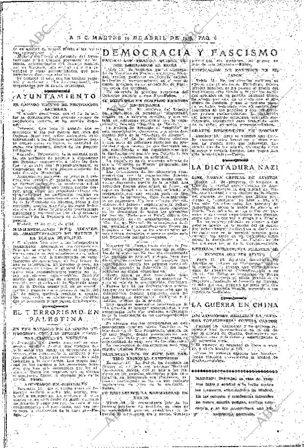 ABC MADRID 19-04-1938 página 6