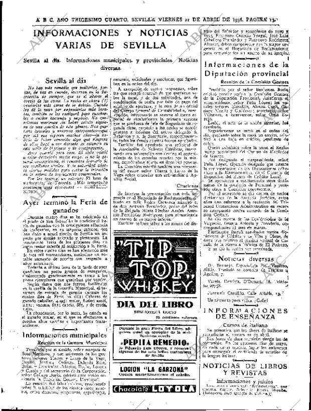 ABC SEVILLA 22-04-1938 página 13