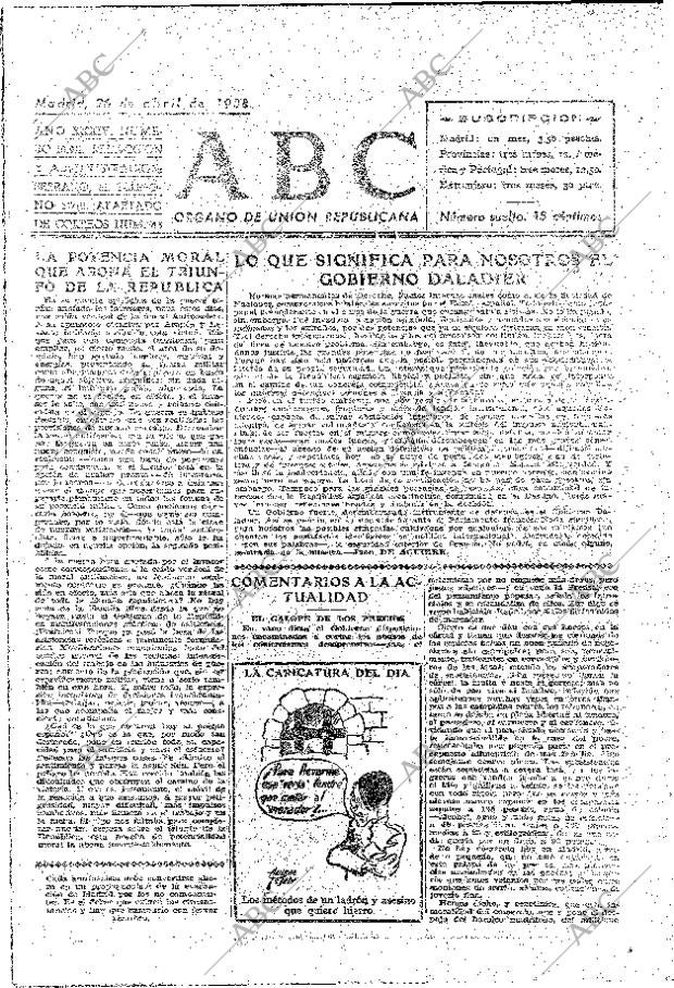 ABC MADRID 26-04-1938 página 2