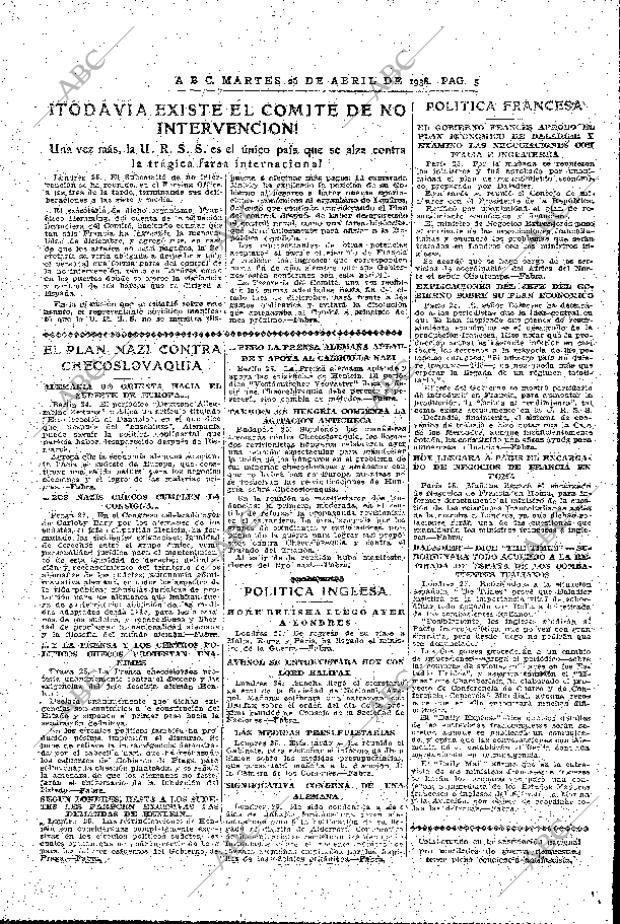 ABC MADRID 26-04-1938 página 5