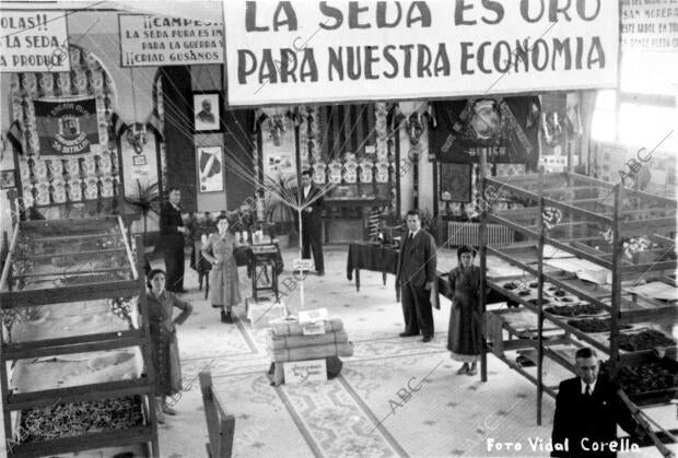 Exposición sericícola Celebrada en el parque de los Viveros, en Valencia, donde...