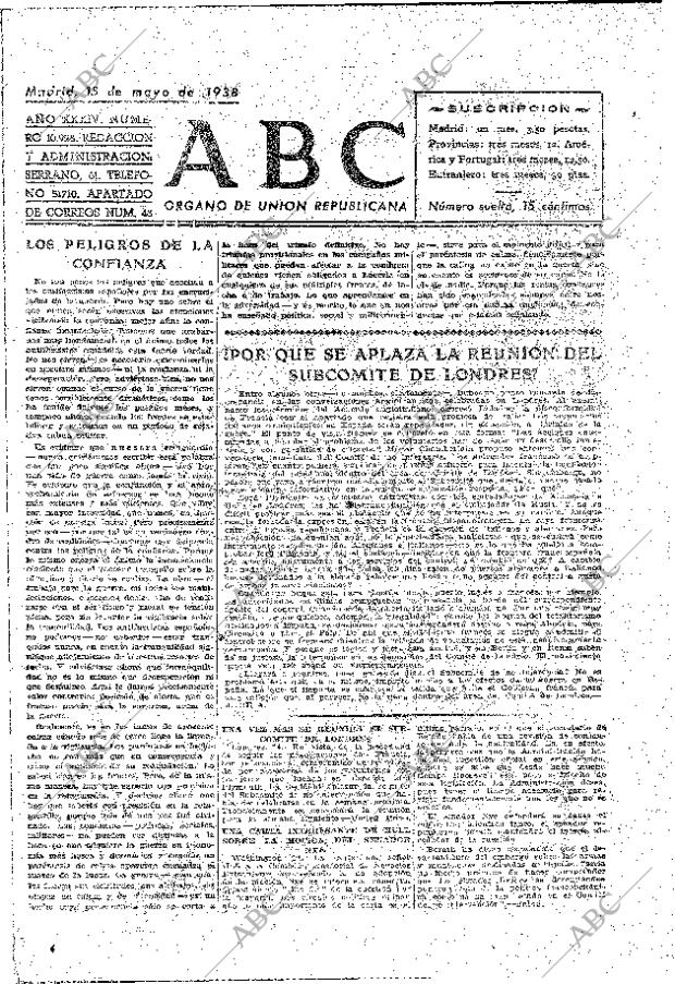 ABC MADRID 15-05-1938 página 2