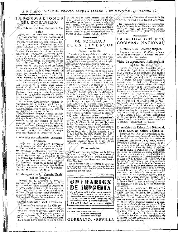 ABC SEVILLA 21-05-1938 página 12