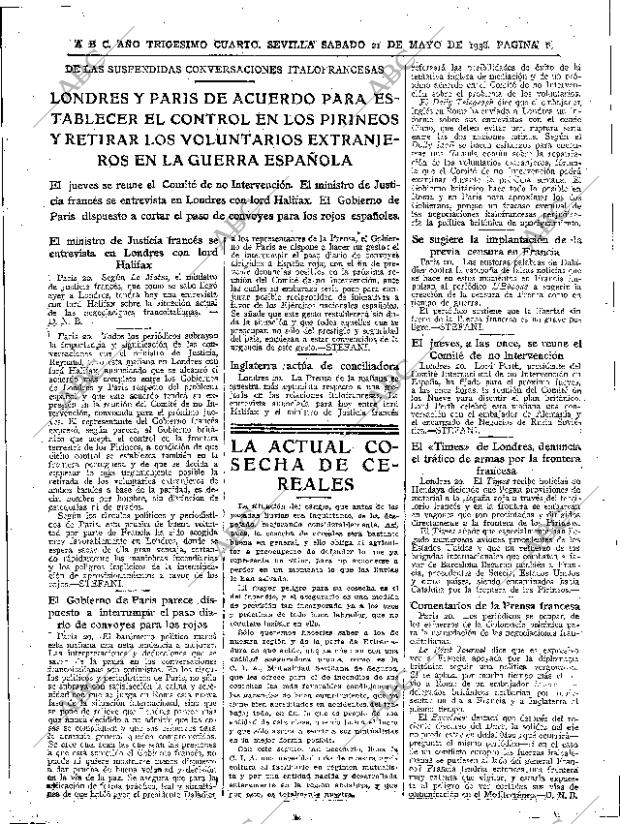 ABC SEVILLA 21-05-1938 página 23