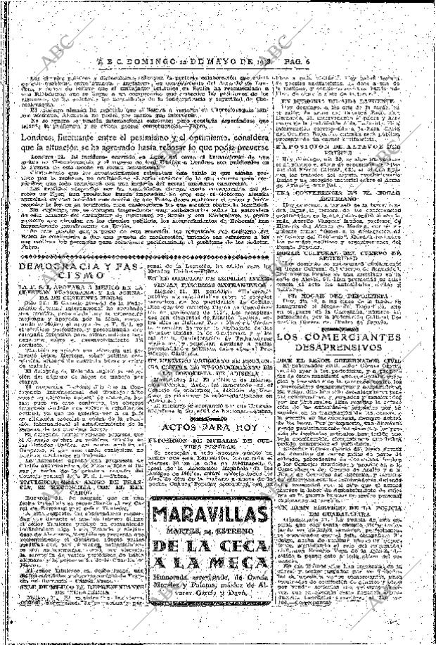 ABC MADRID 22-05-1938 página 6