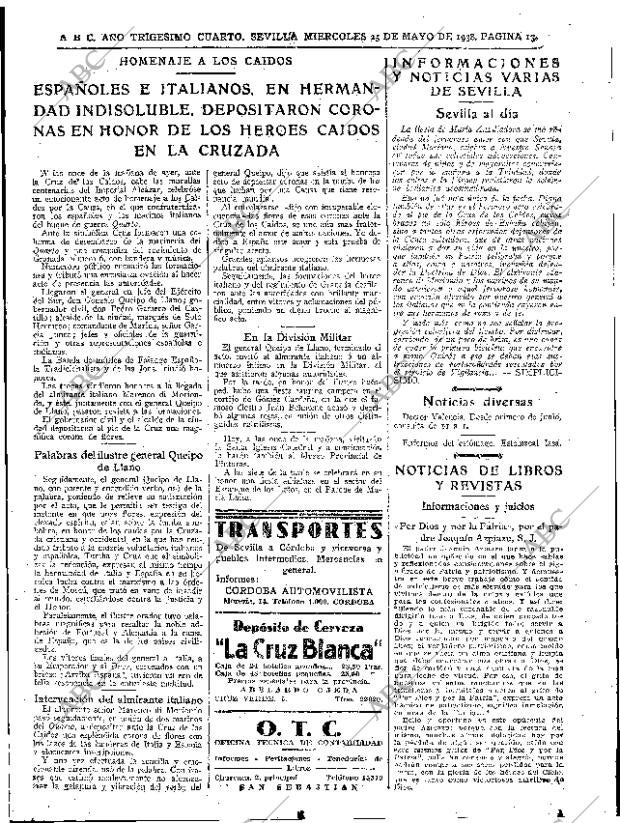 ABC SEVILLA 25-05-1938 página 13