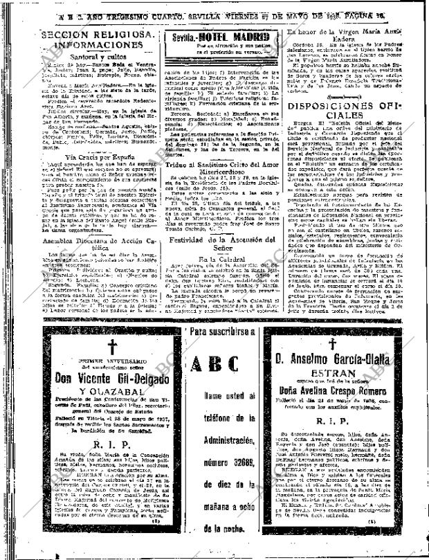 ABC SEVILLA 27-05-1938 página 16