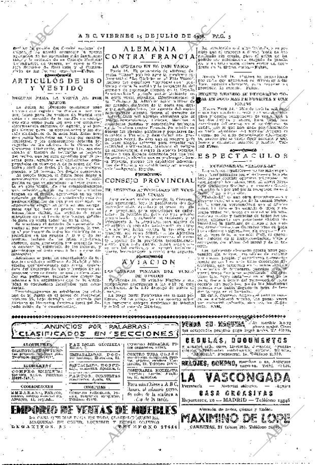 ABC MADRID 15-07-1938 página 5