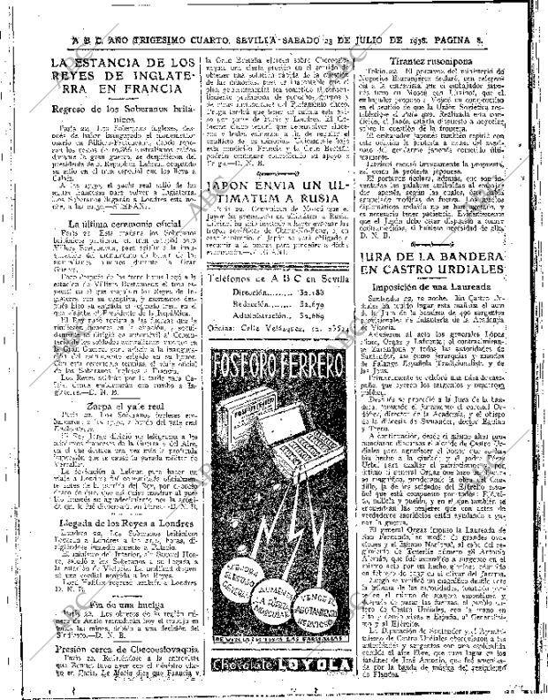 ABC SEVILLA 23-07-1938 página 8