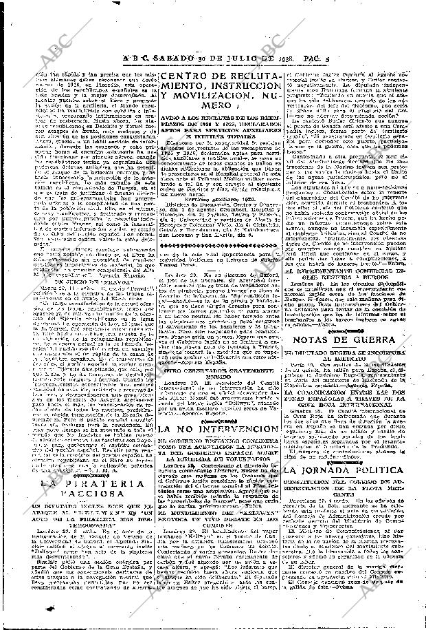 ABC MADRID 30-07-1938 página 5