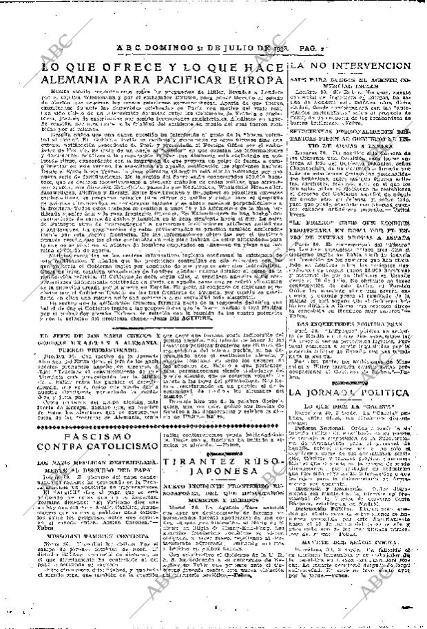 ABC MADRID 31-07-1938 página 2