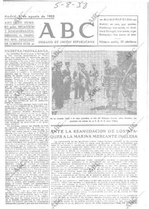 ABC MADRID 05-08-1938 página 1