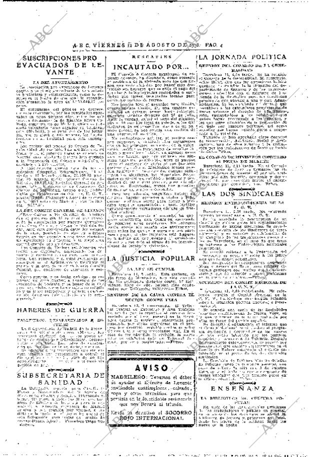 ABC MADRID 12-08-1938 página 4