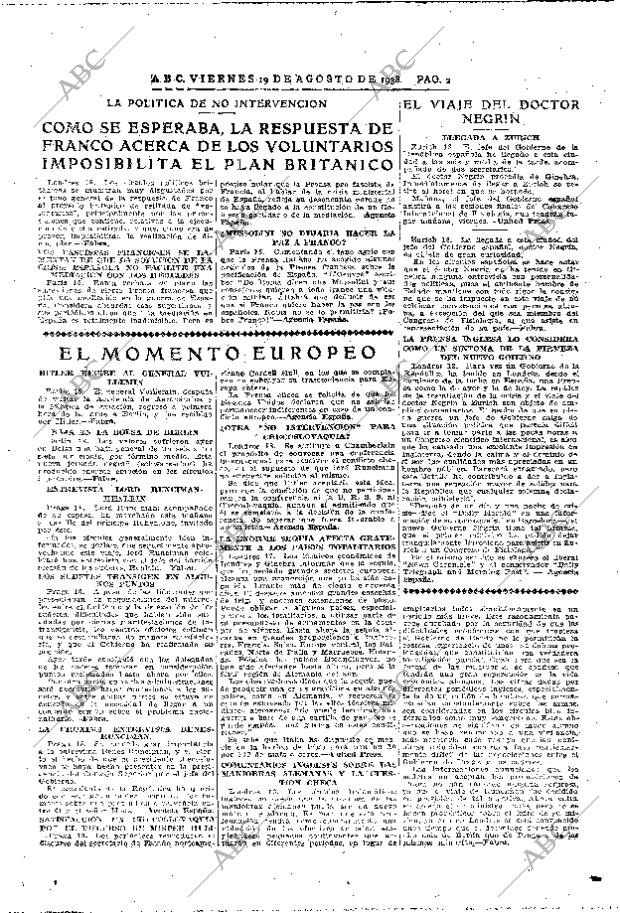 ABC MADRID 19-08-1938 página 2